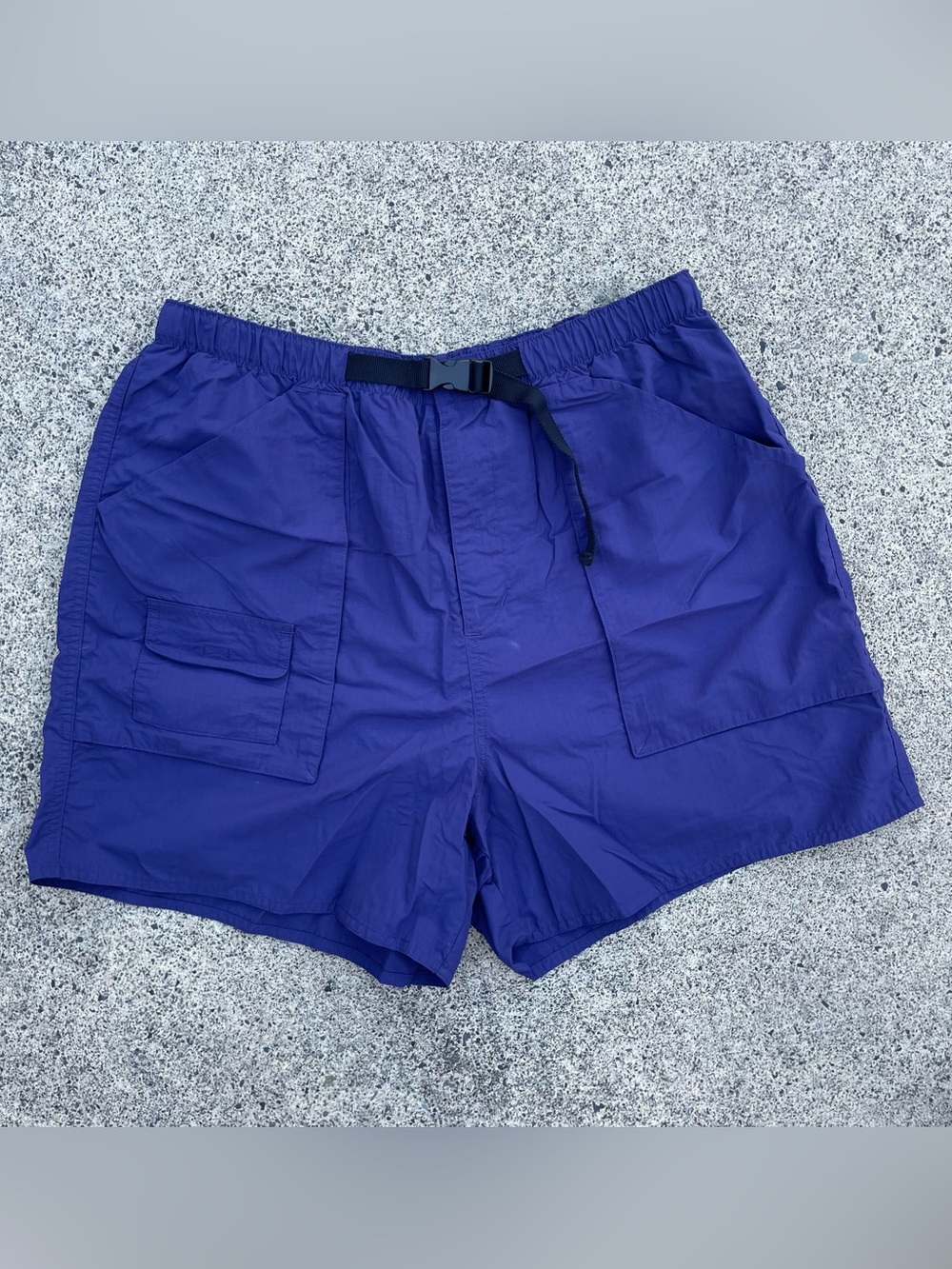blue/purple Lands End outdoorsy cargo shorts size large